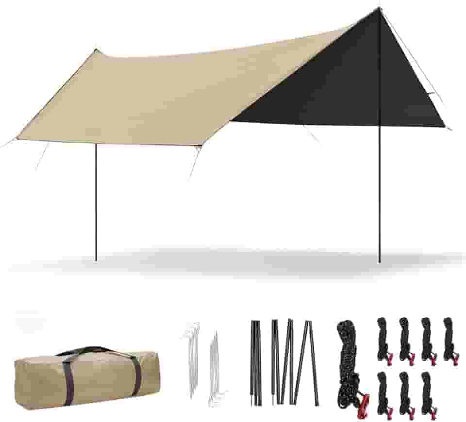 Tenda Gazebo 3x4m, UV 50+ UPF, Impermeáve, Adequado Para Camping, Praia,Jardim e Viagens,Com Proteção Solar Desmontável