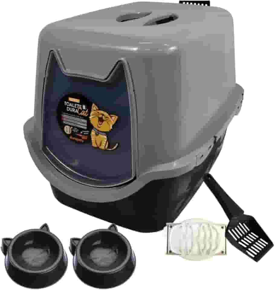 Banheiro Fechado Gato G Caixa Areia Com Pá Sanitário Fechado C Filtro Cor:Preto
