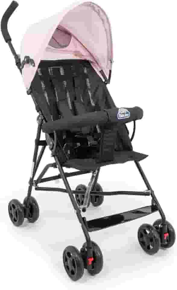 Carrinho de Bebê Guarda-Chuva Leve, Dobrável, Estrutura em Aço, Cinto de Segurança, Confortável, Fácil Transporte, Ideal para Passeios e Viagens Mega Compras Rosa