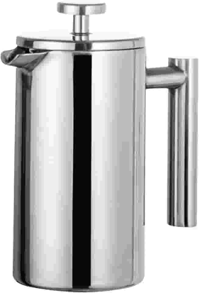Cafeteira Prensa Francesa 800ml Térmica Aço Inox Cremeira Leite Café