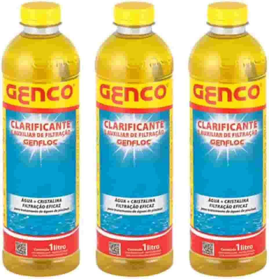 3 Clarificantes Floculante E Decantador Genco Para Piscina