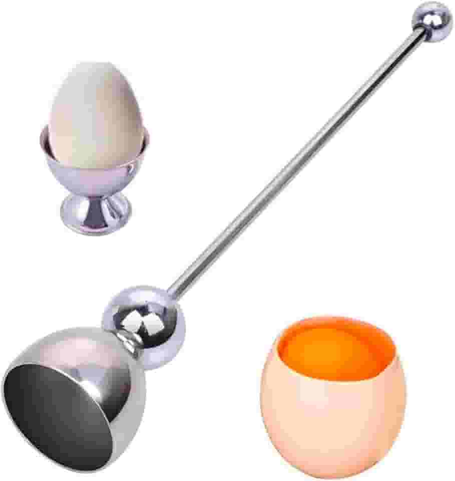 Cortador em Aço Inox Abridor Tampa Corte de Casca De Ovos Cru ou Cozido Top de Linha