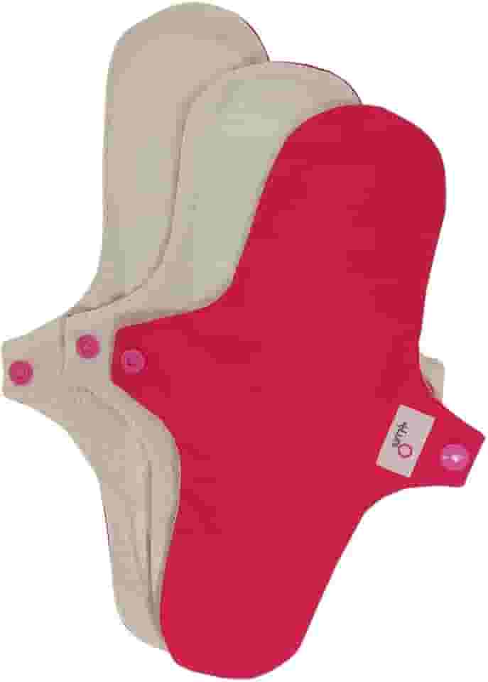 KIT 3 ABSORVENTES ECOLÓGICOS REUTILIZÁVEIS DE PANO 100% ALGODÃO GRANDES