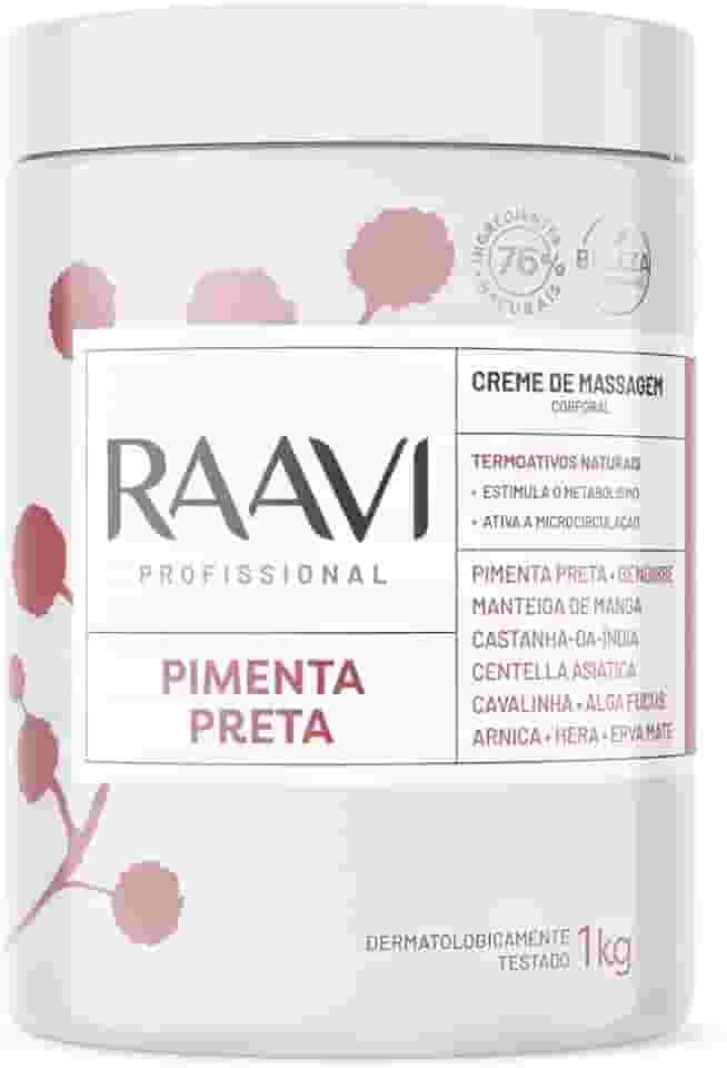Raavi Creme De Massagem De Pimenta Preta Termoativo 1Kg