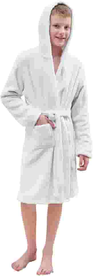 Roupão de lã Umeyda com capuz para meninas, roupão de banho estampado quente para crianças, roupão de banho feminino macio e felpudo para presentes