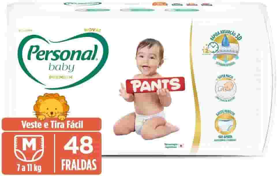 Personal Fralda Baby Premium Pants M, 48 Unidades