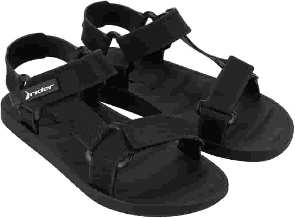 Sandália Masculina Rider Free Style Esportiva Moto Caminhada Trabalho com Adesivo Colante PVC Reforçado