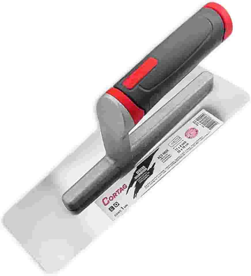 Desempenadeira Para Efeitos Decorativos Em Aço Inox Cabo Aberto Emborrachado Original Cortag 60135 Profissional