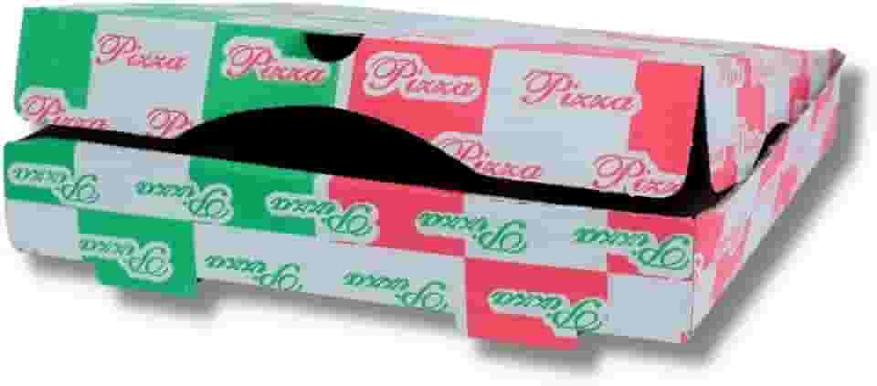 Embalagem Quadrada P/Pizza Nº25 Quadriculada 25x25x4cm C/ 10 Unidades