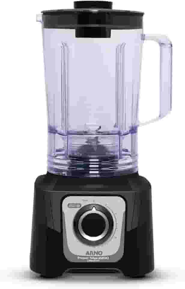 Liquidificador Arno Power Max 2200W LN78, Preto, com 4 Lâminas Powelix, Tecnologia Limpa Fácil e Design Moderno, 110V
