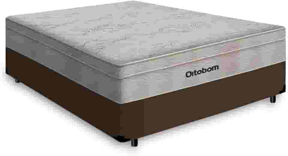 Cama Box Casal + Colchão De Molas Ensacadas - Ortobom - Airtech Springpocket 138x188x65cm