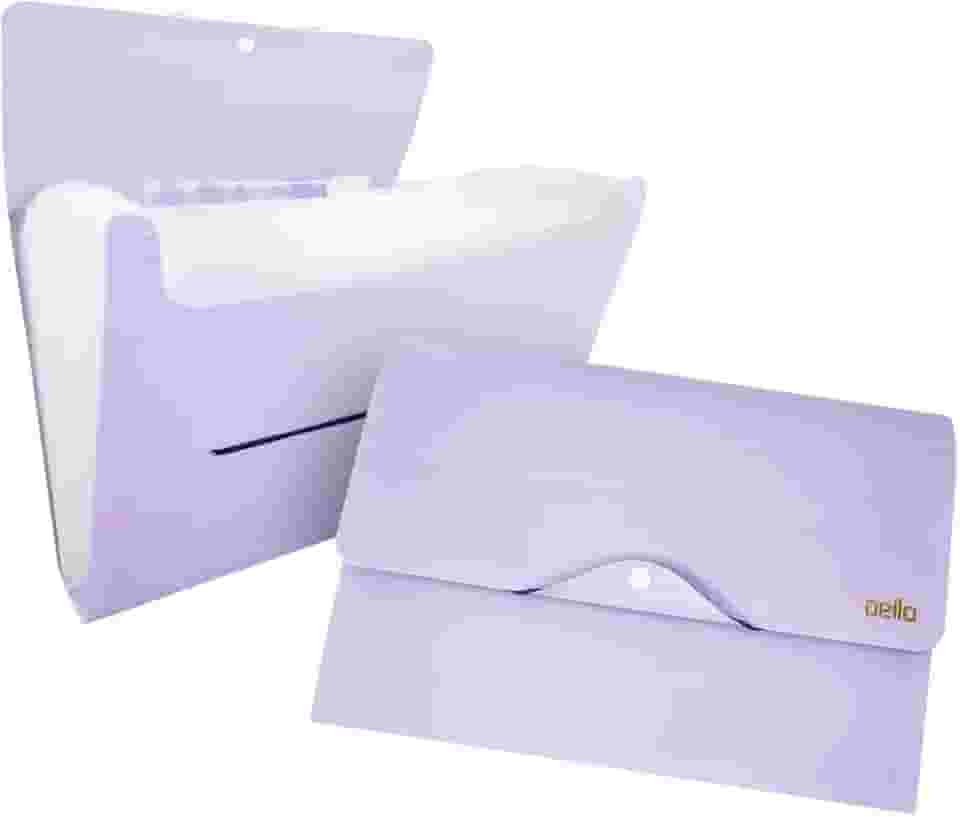 Dello 6097LP.0006, Pasta Sanfonada A4 Linho Serena com 31 Divisórias, Lilas Pastel, 330 x 65 x 240 mm