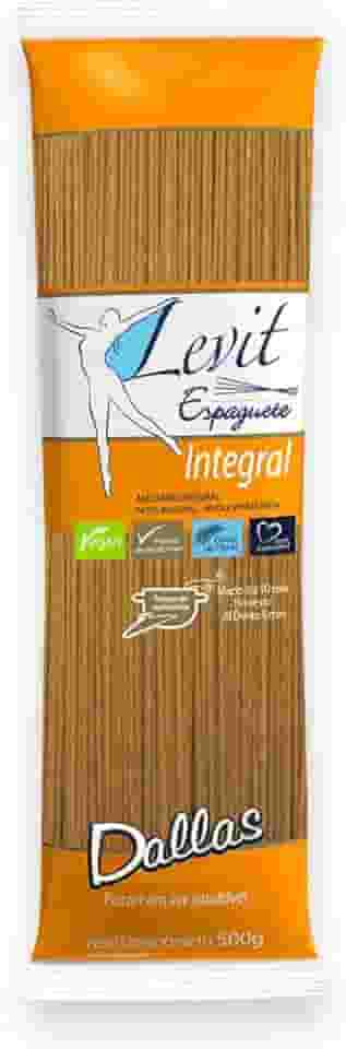 Macarrão Espaguete Integral Levit 500G, Dallas Alimentos, Massa Espaguete De Sêmola Integral Pasta Spaghetti Integrali, Laranja, Sem Colesterol, Vegano, Fonte de Proteínas E Fibras, Alimentação Integr
