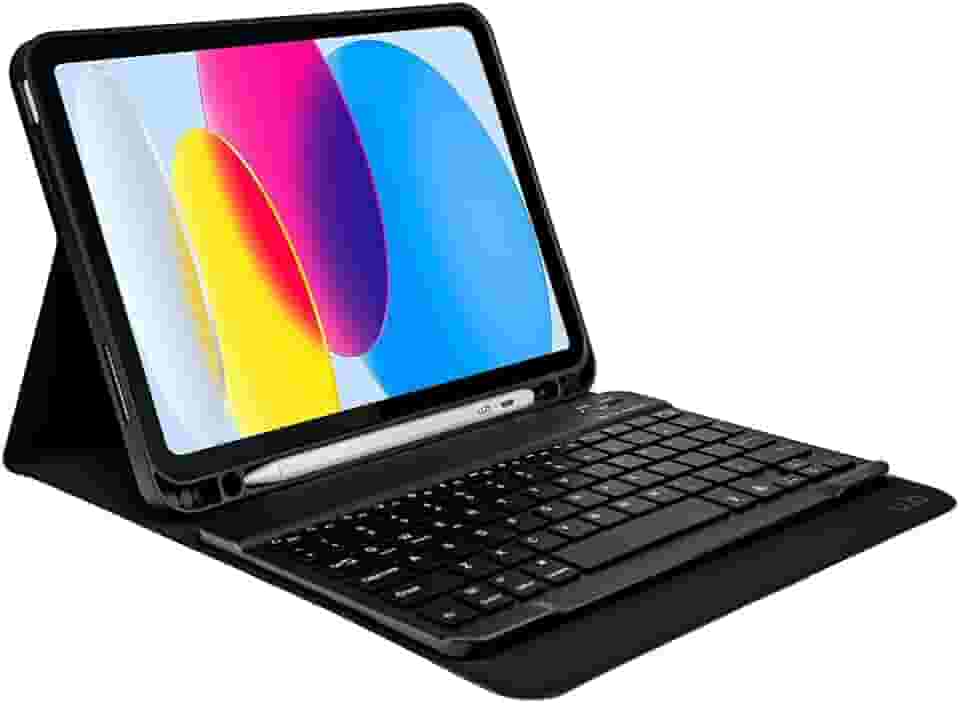 WB Capa iPad 10.9" (10 gen) c/Teclado e Auto Hibernação Preta