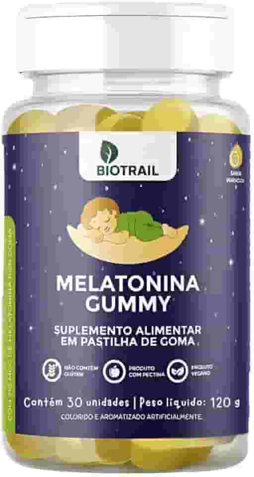 Melatonina Gummy BioTrail – 30 Unidades Mastigáveis – 0,21 mg – Sabor Maracujá