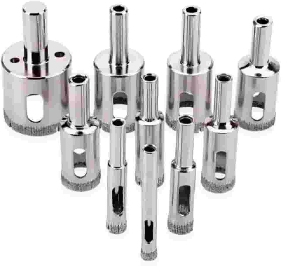 JOGO COM 10 BROCAS DIAMANTADAS 6-30MM