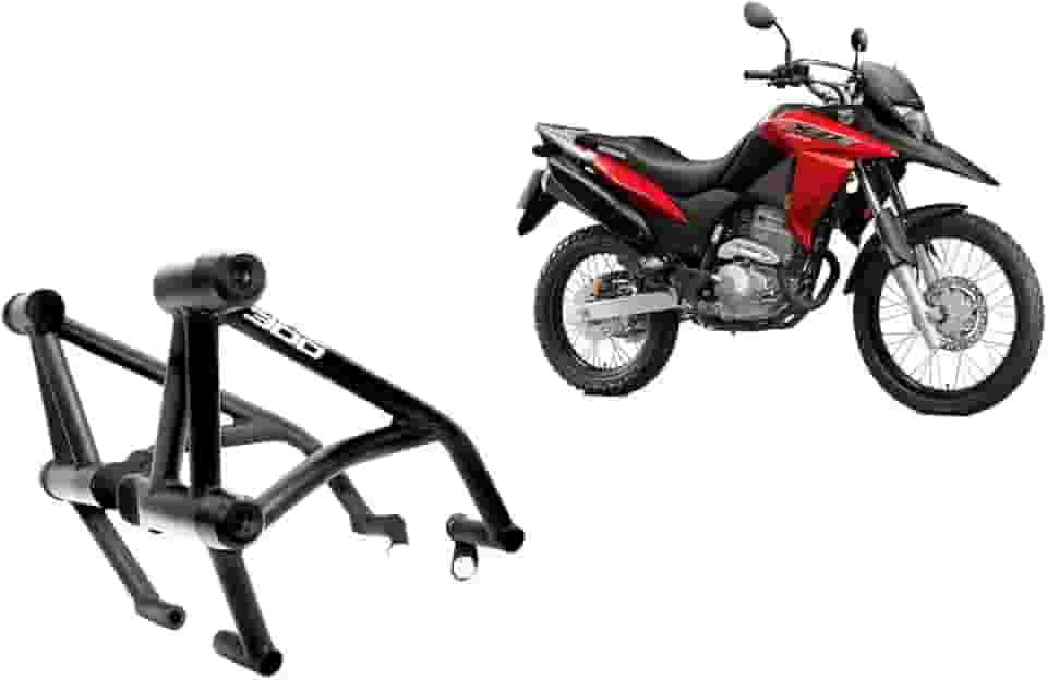 Protetor de Motor Street Cage Stunt Race para XRE 300 Honda Aço Carbono Preto Brilhante