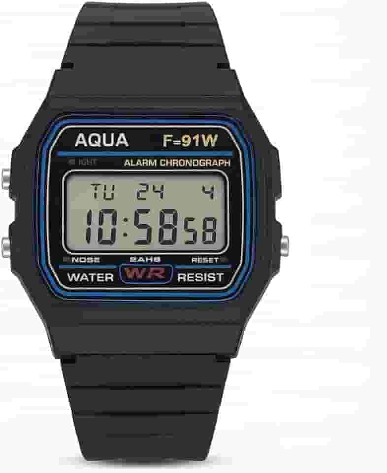 Relógio De Pulso Digital Vintage Pequeno Preto Básico Militar A Prova D'agua Unissex