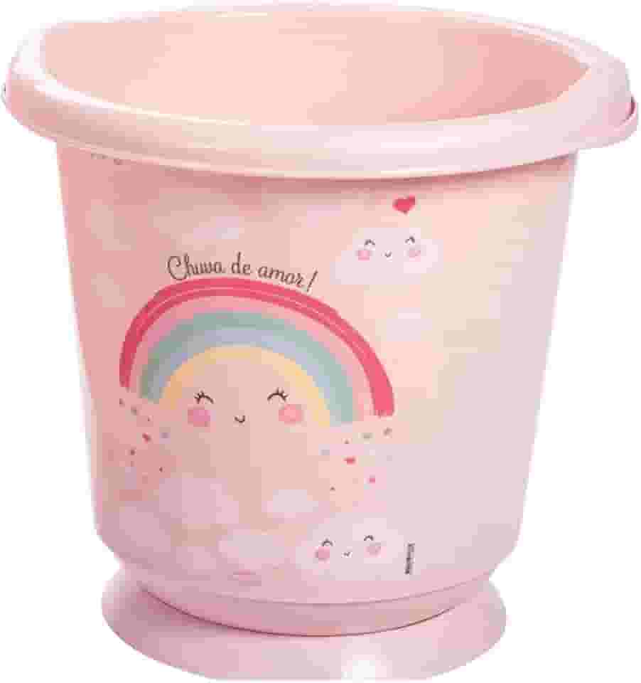 Banheira Sensitive 17,2 Lts Infantil Ofurô De Bebê Plasútil (Arco-Íris)