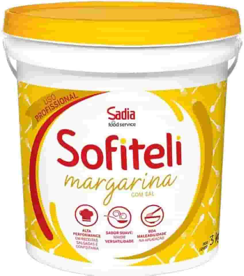 Balde Margarina Sofiteli Sadia 3kg Sabor Cremosidade 75% Gordura