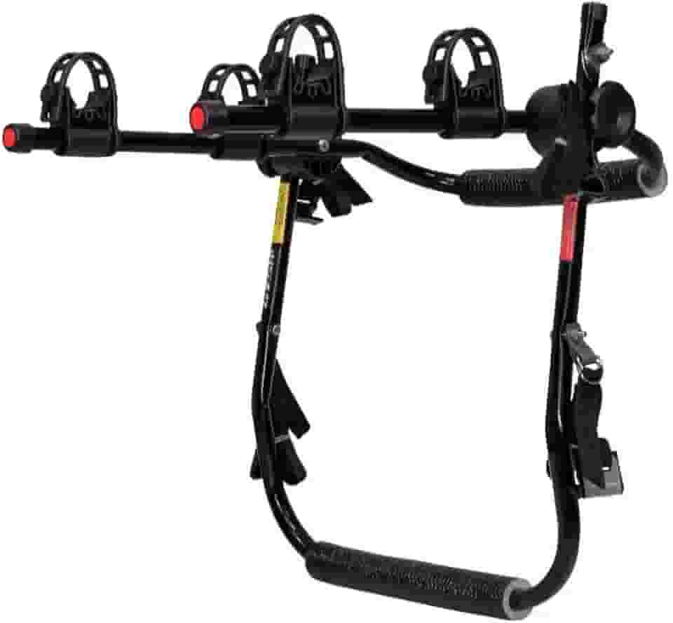 Suporte bike para 2 Bicicletas, Fixação no Porta-Malas, Estrutura em Aço, Preto