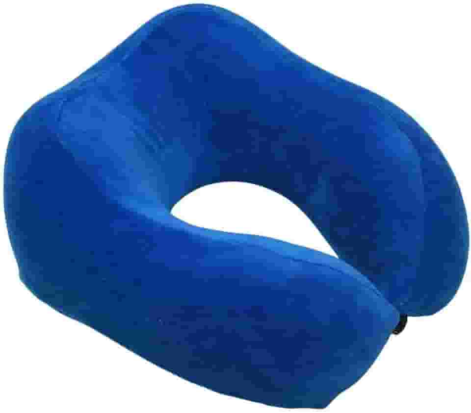 Travesseiro de Viagem Nasa | Marca - Kel | Anatômica, Cor Azul Royal – Apoio Cervical Ergonômico para Viagens