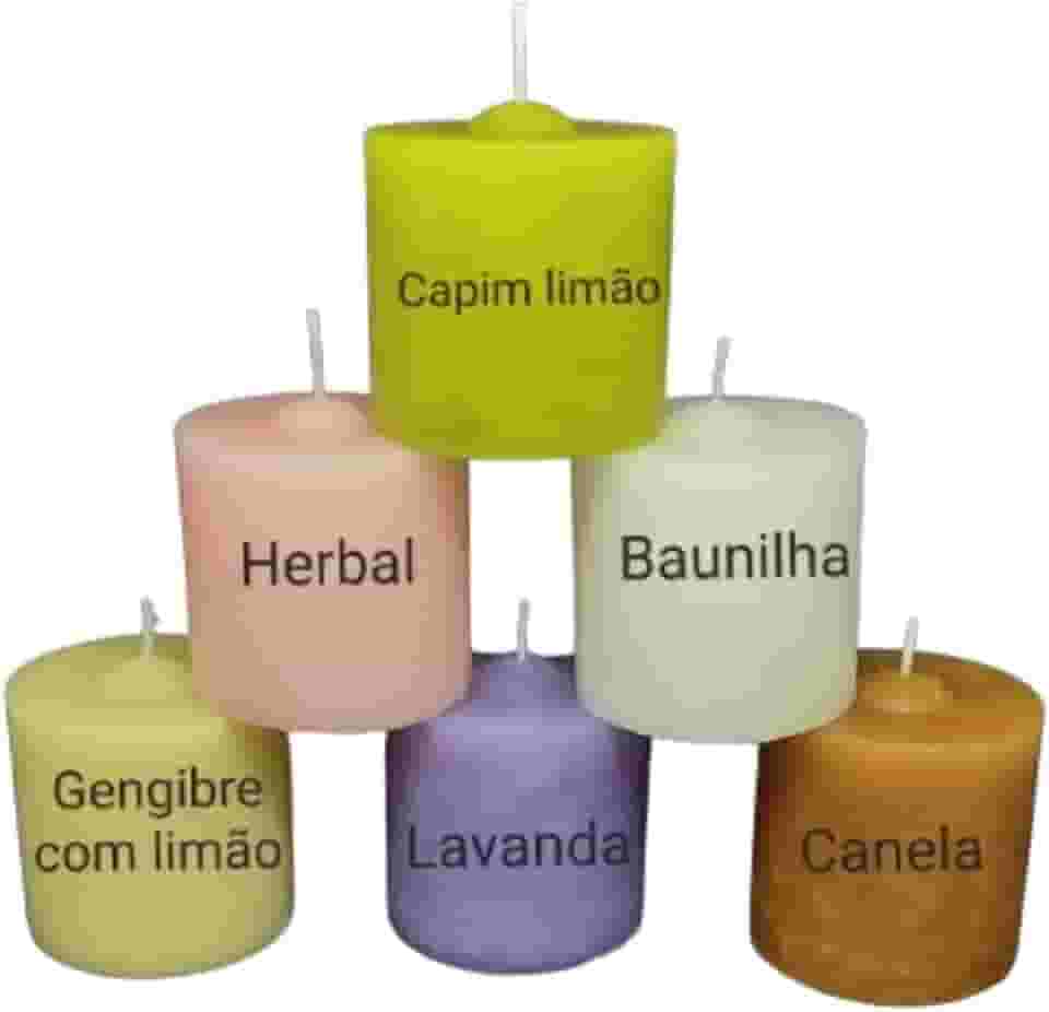 Kit com 6 velas 90g arcanjo velas - aromáticas perfumadas com essência