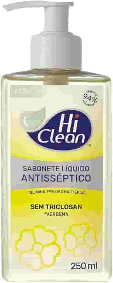 Hi Clean Sabonete Líquido Antisséptico Para Corpo E Mãos Vegano Sem Triclosan 94% Vegetal E Mineral Verbena 250Ml