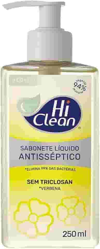 Hi Clean Sabonete Líquido Antisséptico Para Corpo E Mãos Vegano Sem Triclosan 94% Vegetal E Mineral Verbena 250Ml