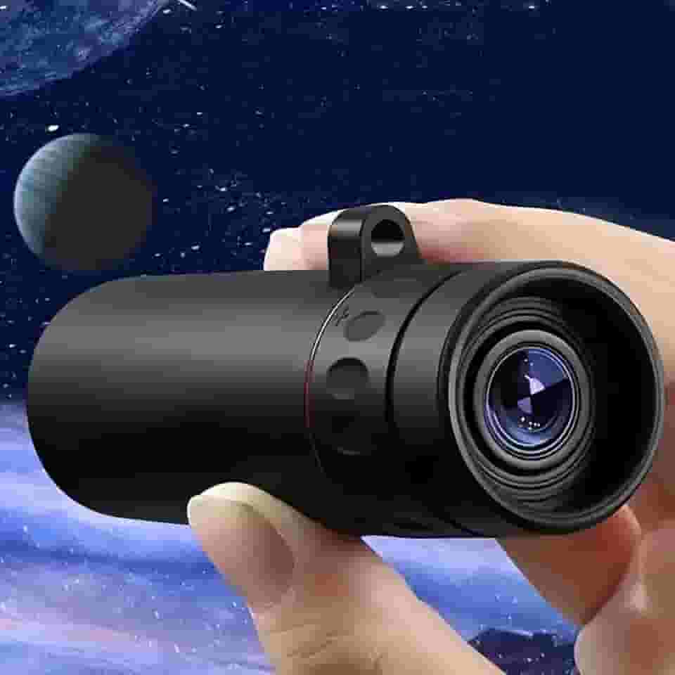 Telescópio monocular, monóculo compacto, monóculos para caminhadas, caça e tiro, telescópio para observação de pássaros, ampliação 8X - preto
