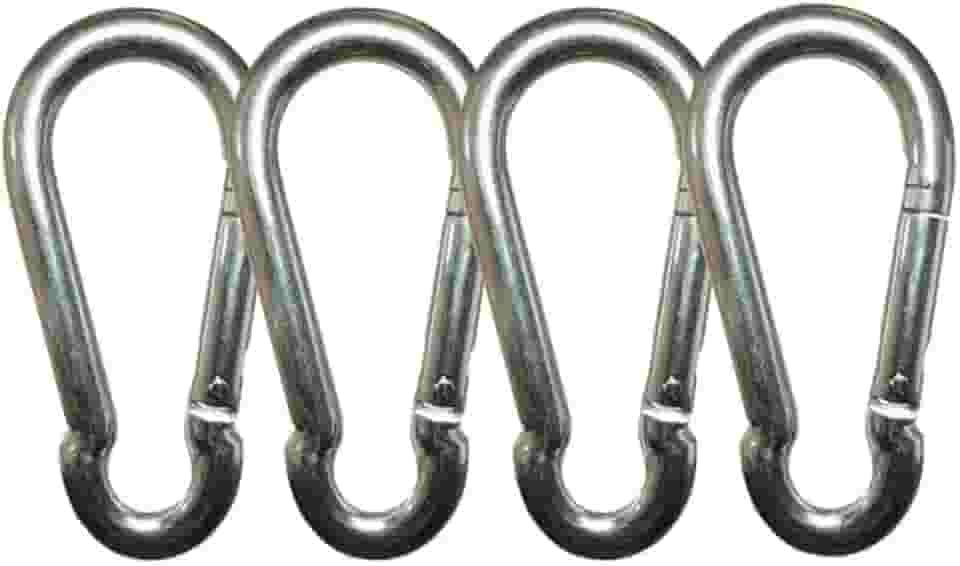 KIT MOSQUETÃO PUNCH 8X80 mm - Sem Trava - 4 Unidades - Academia Profissional