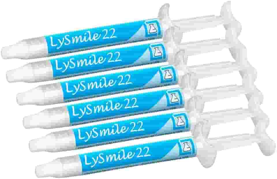 Kit 6 Clareador Dental Caseiro Lysmile Gel 22% Lysanda