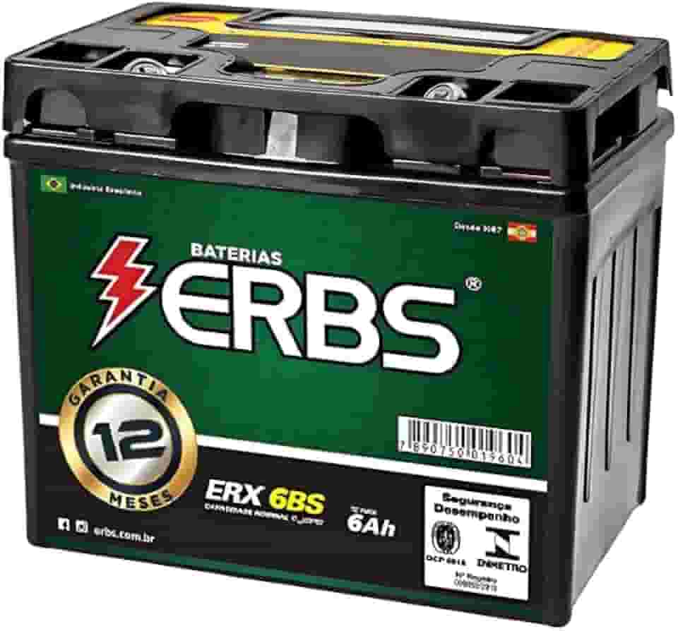 BATERIA ERX 6BS FAN 150/MIX/ XRE300 / BROS 150 ESD/FACTOR C/PARTIDA