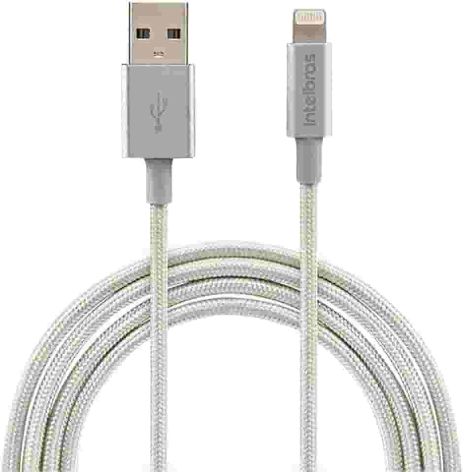 Cabo Lightning em nylon 1,5 m EUAL 15NB Branco Intelbras