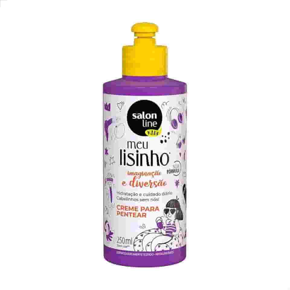 Salon Line, Creme de Pentear, Meu Lisinho Kids, Imaginação e Diversão, Vegano - Cabelos Lisos, 250 ml