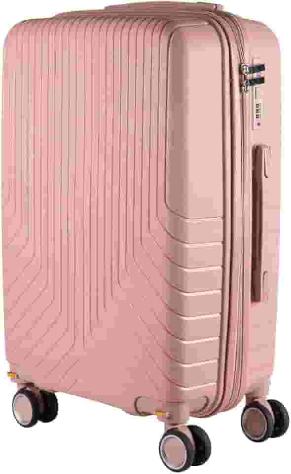 Mala de Viagem Media em Polipropileno 4 rodas 360 - AeroMalas Miami (Rose)