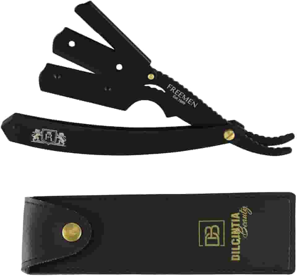 Navalhete para Barba Navalha Profissional para Barbeiro Aço Inox com Case Dilcintia