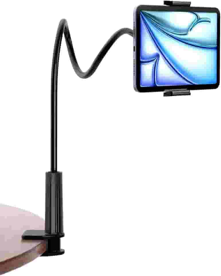 INNCNN Suporte de tablet para leitura na cama, suporte pescoço de ganso para iPad Kindle, compatível com todos os dispositivos de 5 a 7,8 polegadas, braço ajustável e forte capacidade de peso