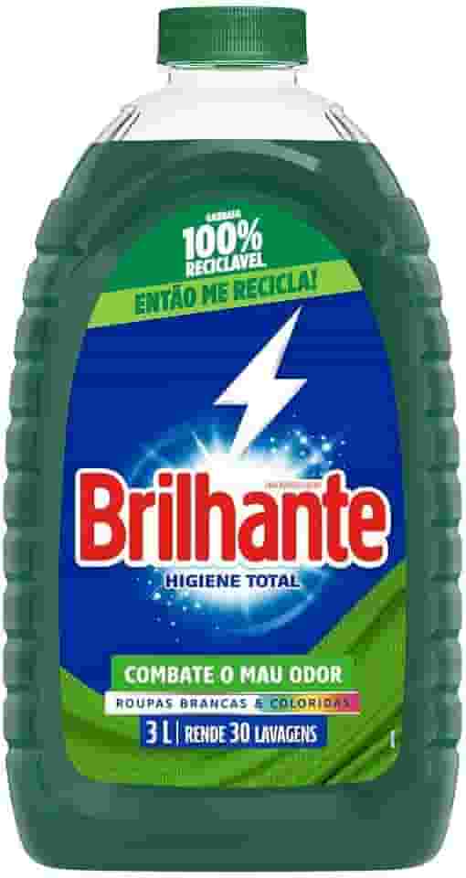 Brilhante Lava Roupas Líquido Higiene Total 3L