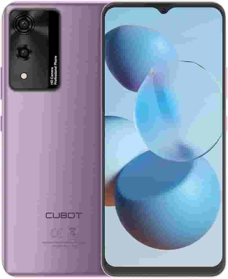 CUBOT A10, Smartphone Android 14, 6.56 Polegadas 90Hz, 12GB RAM, 128GB, Câmera 48MP, Bateria 5100mAh, Dual SIM 4G (Roxo)