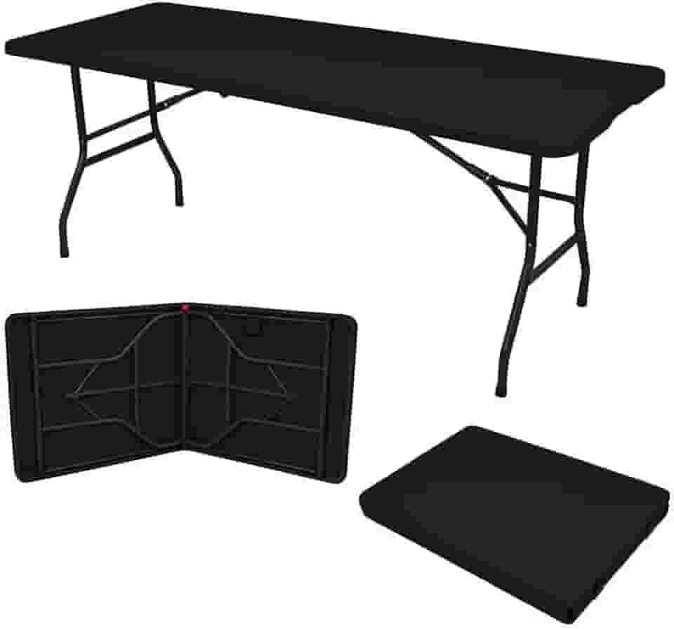 Mesa Dobrável Gallant Vira Maleta Portátil 1,80m Preto com Alça (gmd22a01a-pt)