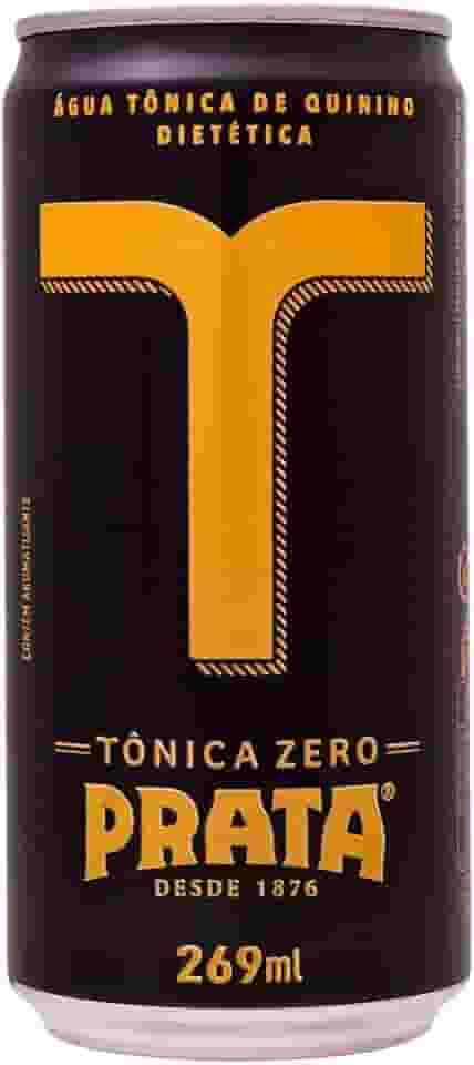 Tônica Zero Prata, Lata 269ml Águas Prata QS1LL Sabor Água Tônica Zero 200ml