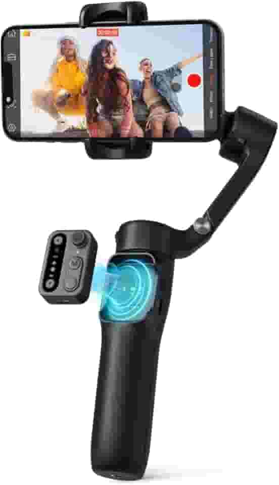 ho~hem iSteady X3 SE 3-Axis Estabilizador Celular,Estabilizador Portátil Dobrável com Controle Remoto Destacável, Haste Extensível, Bateria com Duração de 11 Horas