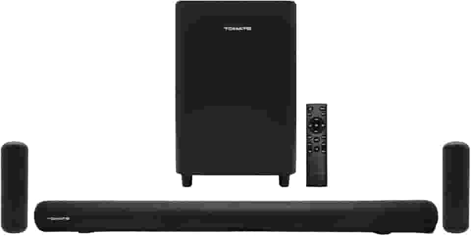 Kit Caixa de Som e Soundbar Bluetooth 5.1 Canais 280W RMS e Woofer 6.5" Bivolt Compatível HDMI ARC, USB, AUX Optico Caixa de Som Som para TV, Cinema em Casa e Jogos