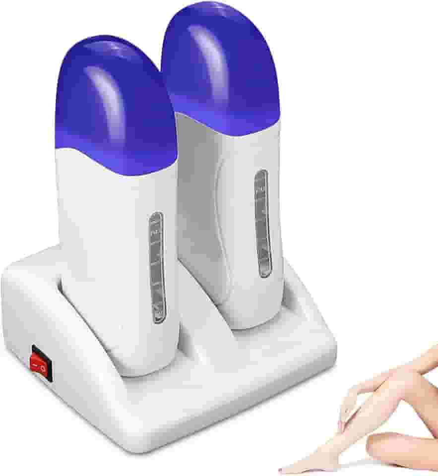 Kit Depilação Cera, Termocera para Depilação, Aquecedor de Cera Roll On, Kit Base Dupla com 2 Aquecedores de Cera Roll-On, Base Dupla + 2 Rollon