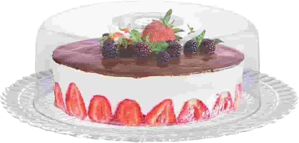 Ruvolo, Boleira de Vidro Com Tampa Acrilica, Porta Bolo e Sobremesas