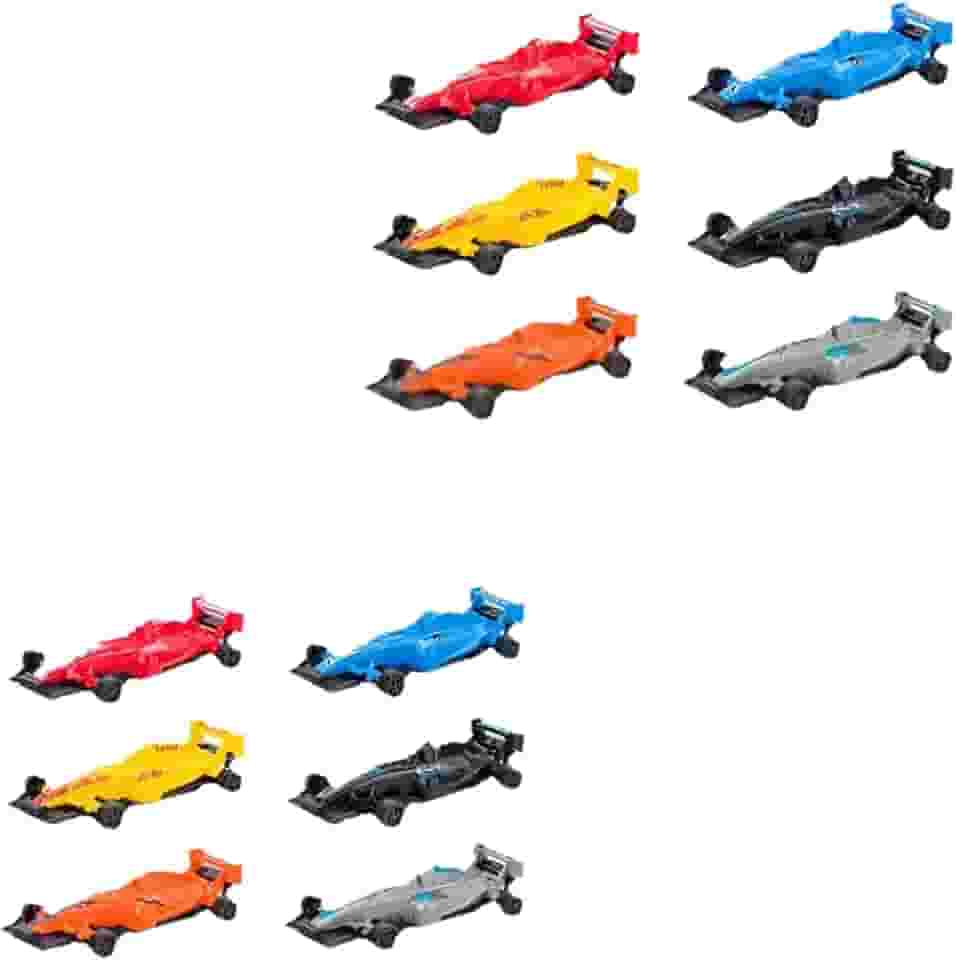 Kit de Carrinhos de Fórmula 1 com 6 Miniaturas e 2 Pistas Ejetoras, Brinquedo Infantil