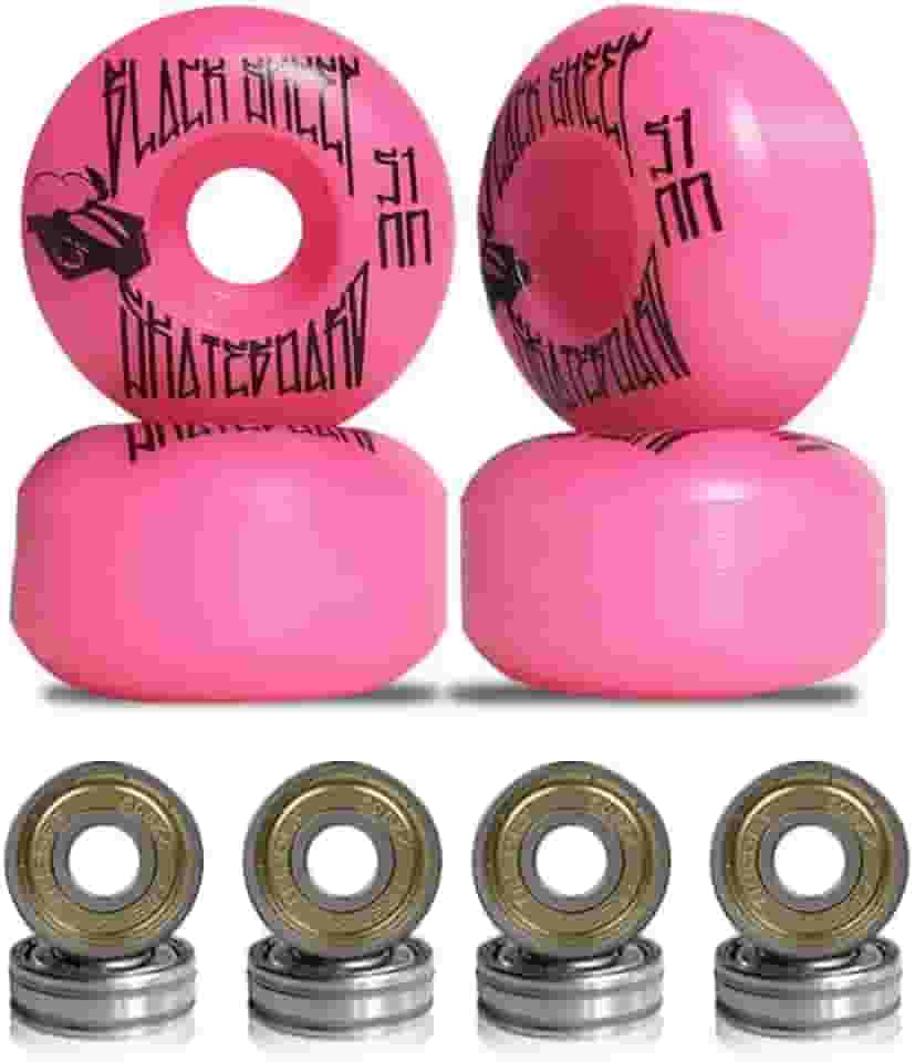 Roda para Skate Black Sheep 51mm Pink Dureza 90a com Rolamentos ABEC-5