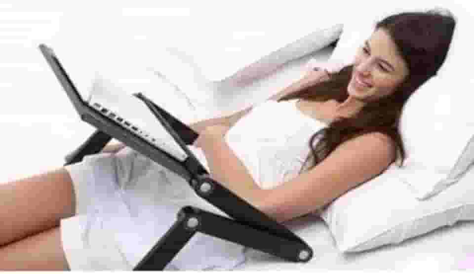 Mesa Suporte Articulado Para Notebook E Tablet Em Aluminio