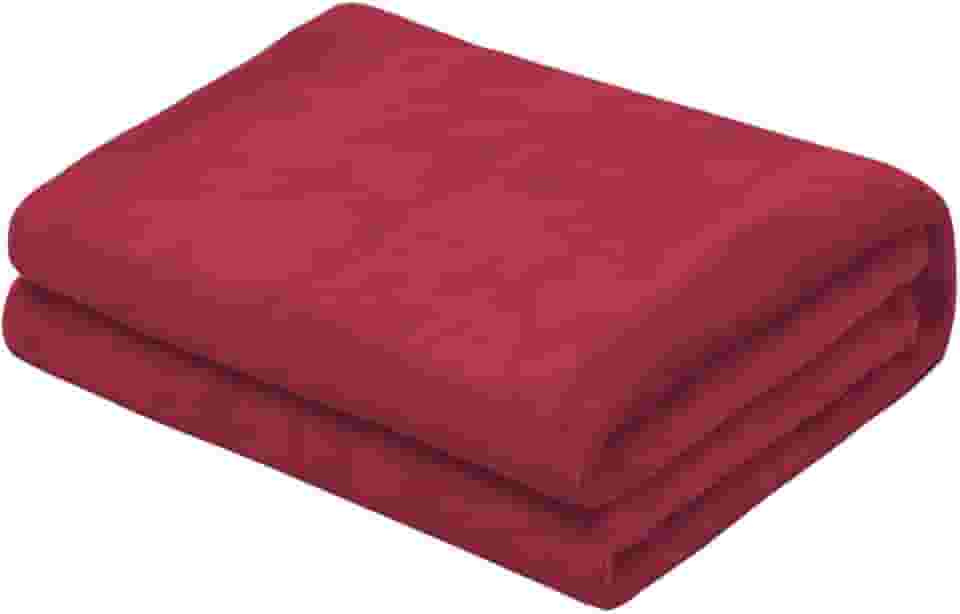 Decolab Manta Básica Aveludada (Vermelho, Solteiro)
